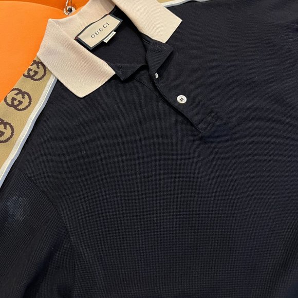 POLO WITH INTERLOCKING G STRIPE - Picture 9 of 13